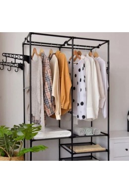 Вешалка для одежды (160x112x46см) Simple Coat Rack Double Row / Вешалка с полками