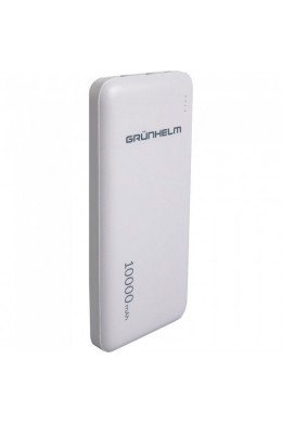 Внешний аккумулятор Power bank Grunhelm GP-25AW 10000 Mah батарея зарядка Белый Гарантия 2 года