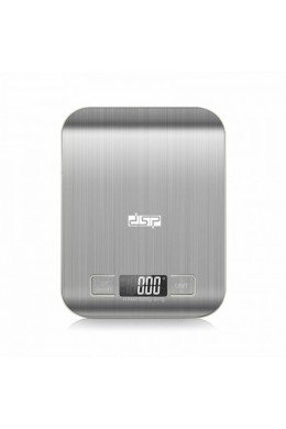 Весы кухонные электронные 5кг DSP KD7012 металлические + батарейки