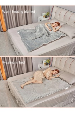 Одеяло с подогревом ,цвет серый, размер 152х127 (см), Heating BLANKET